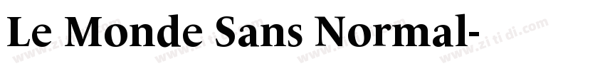 Le Monde Sans Normal字体转换
